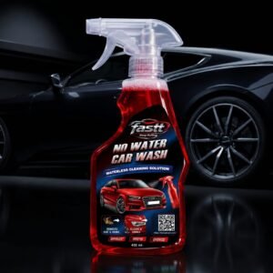 FASTT CAR CARE Waterless Car Wash spray bottle designed for instant car cleaning without water. Professional-grade formula removes dust, dirt, fingerprints, and light grime while enhancing shine and leaving a smooth, streak-free finish on car paint surfaces.