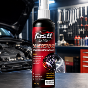 FASTT Engine Degreaser powerful formula for engine bay cleaning and grease removal. Removes Oil, Dirt, Carbon & Heavy Grime. Fast Acting, Multi Surface Cleaner. 1 L.